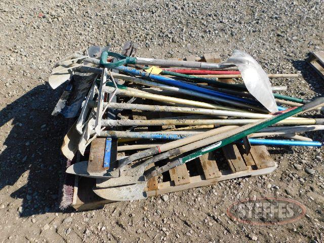 Pallet of asst. brooms, shovels and scrapers_1.jpg